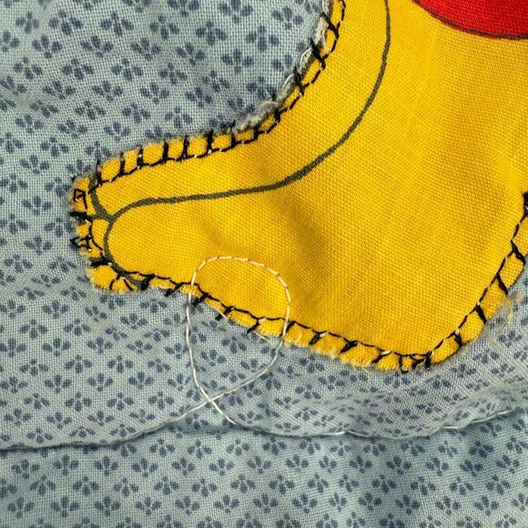 Hand Made Vintage Crib Quilt 42x66 Dinosaur Themed Rustic Retro  Machine Quilted - Picture 10 of 15